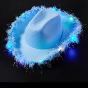 💥Light-Up Blue Cowboy Hat